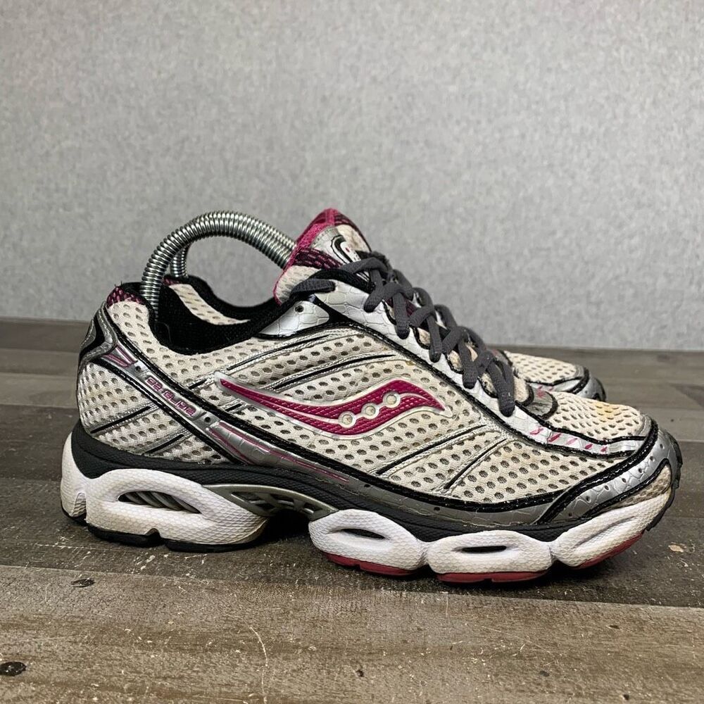 Saucony Women’s Size 8.5 CS Glide Athletic Shoes Grey Pink Running Sneakers